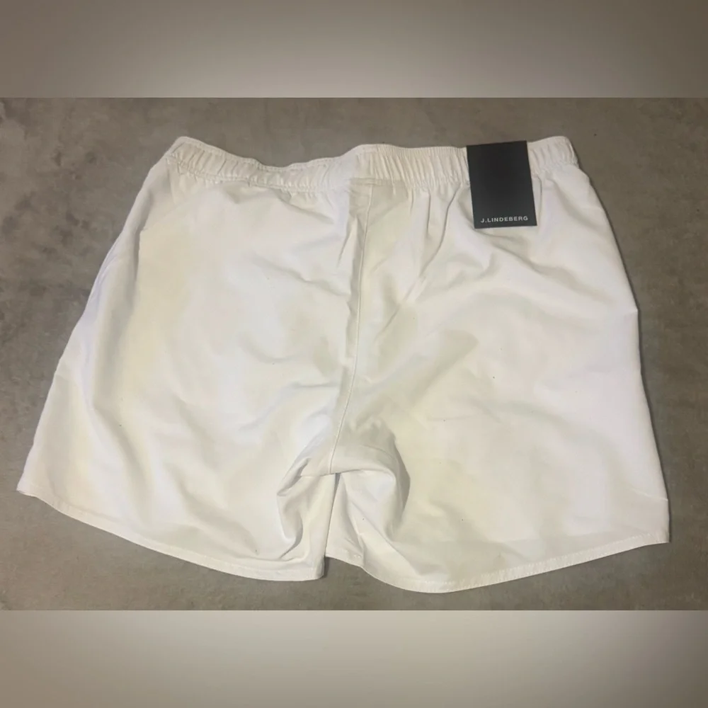 J. Lindeberg Preston Shorts Men's LARGE New Nwt WHITE TENNIS PICKLEBALL